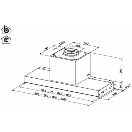 Вытяжка Faber IN-NOVA ZERO DRIP PLUS A120