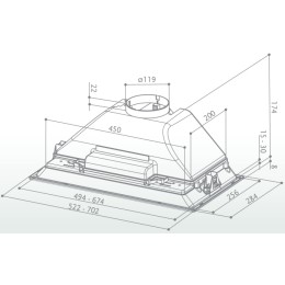 Встраиваемая вытяжка Faber INCA SMART C GR A70