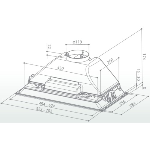 Встраиваемая вытяжка Faber INCA SMART C GR A70