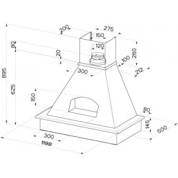 Вытяжка Faber AGORA 120 корпус белый