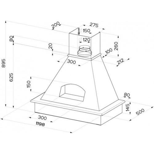 Вытяжка Faber AGORA 120 корпус белый