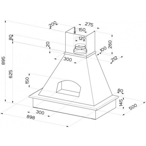 Вытяжка Faber AGORA 90 корпус белый