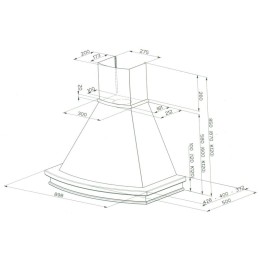 Вытяжка Faber TRENDY 90 SC H-EP корпус белый