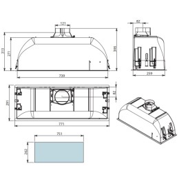 Встраиваемая вытяжка Falmec BUILT-IN BURANO 70 INOX