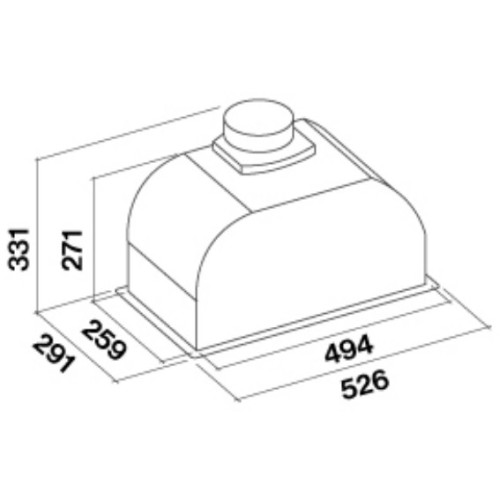 Встраиваемая вытяжка Falmec GRUPPO INCASSO PLUS 50 BK