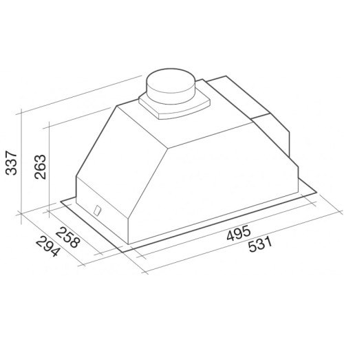 Встраиваемая вытяжка Falmec GRUPPO INCASSO PLUS 50 IX