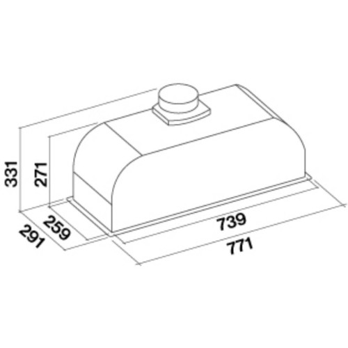 Встраиваемая вытяжка Falmec GRUPPO INCASSO PLUS 70 WH