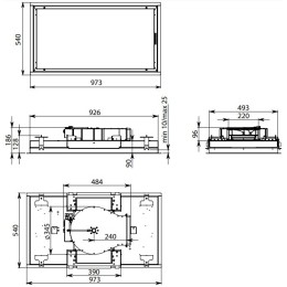 Встраиваемая вытяжка Falmec NUBE ISOLA 90 INOX (без мотора)