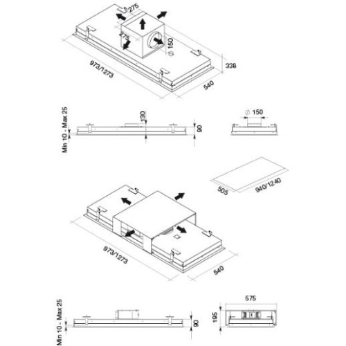 Встраиваемая вытяжка FALMEC STELLA PLUS IS.90 STAINLESS STEEL