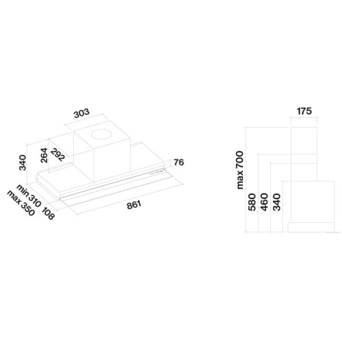 Встраиваемая вытяжка Falmec VIRGOLA TOUCH 90