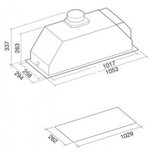 Вытяжка Falmec GRUPPO INCASSO 105 IX (800) ECP