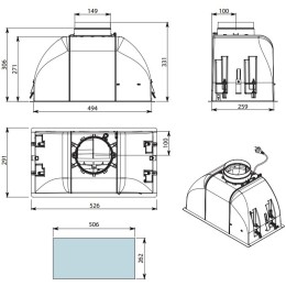 Встраиваемая вытяжка Falmec Gruppo Incasso murano 50 IX (800) ECP