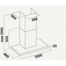 Вытяжка Falmec Lumina 120 Steel wall (NRS)