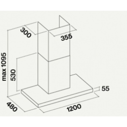 Вытяжка Falmec Lumina 120 Steel wall (NRS)