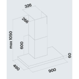 Вытяжка Falmec PLANE BLACK 90 PLUS