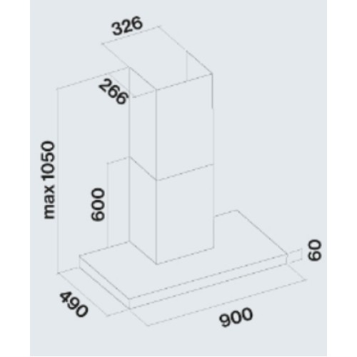 Вытяжка Falmec PLANE BLACK 90 PLUS