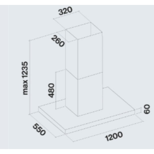 Вытяжка Falmec PLANE ISOLA BLACK 120 PLUS