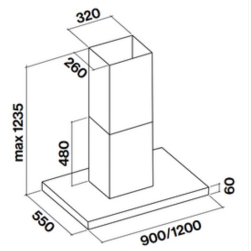 Вытяжка Falmec PLANE ISOLA WHITE 120 PLUS old