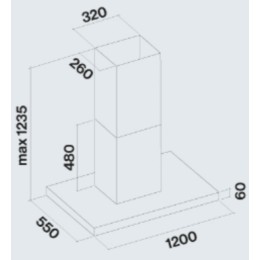 Вытяжка Falmec PLANE ISOLA WHITE 120 PLUS
