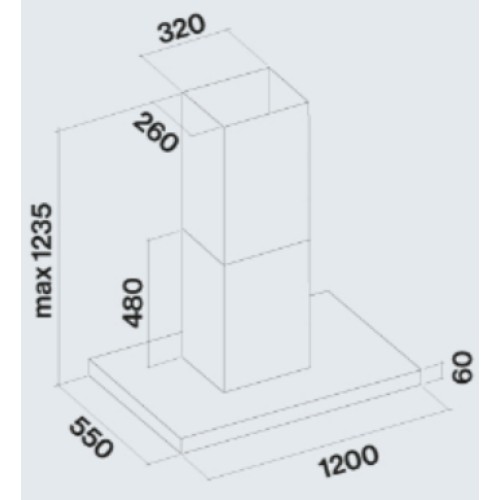 Вытяжка Falmec PLANE ISOLA WHITE 120 PLUS