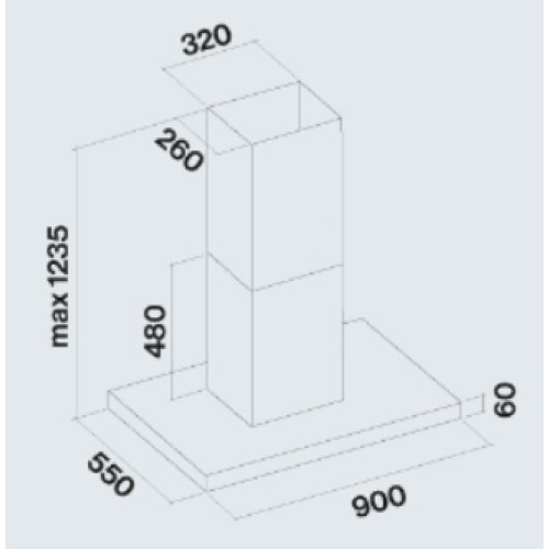 Вытяжка Falmec PLANE ISOLA WHITE 90 PLUS