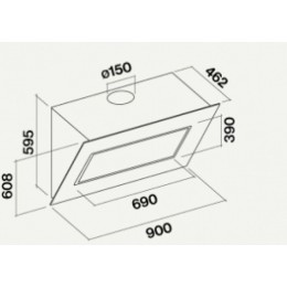 Вытяжка Falmec Quasar (A+) 90 White Glass
