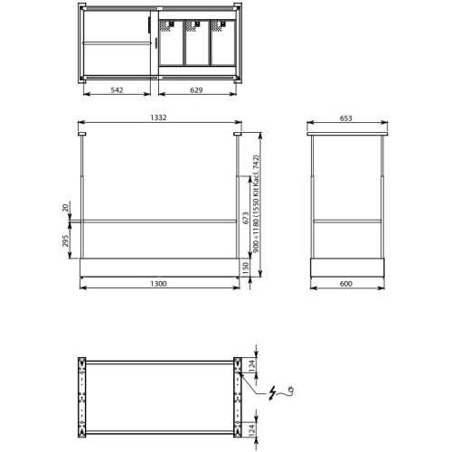 Вытяжка Falmec Spazio 130 Island black matt