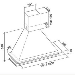 Вытяжка Falmec Tempo Antico 90 (600) white