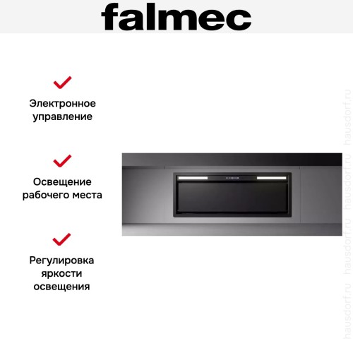 Встраиваемая вытяжка Falmec Design GRUPPO INCASSO PLUS 105 BL
