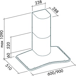 Вытяжка Falmec Astra 90 ix (800) ECP