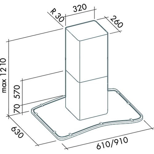 Вытяжка Falmec Astra isola 60 ix (800) ECP
