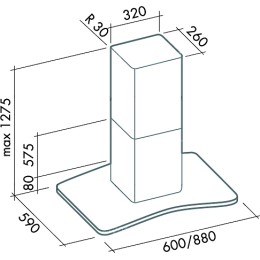 Вытяжка Falmec Astra isola 60 vetro (800) ECP