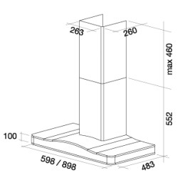 Вытяжка Falmec Lilium 60 (600) S red