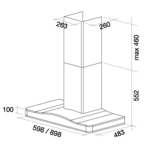 Вытяжка Falmec Lilium 90 (600) S red