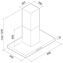 Вытяжка Falmec Plane isola top 90 ix (800) ECP