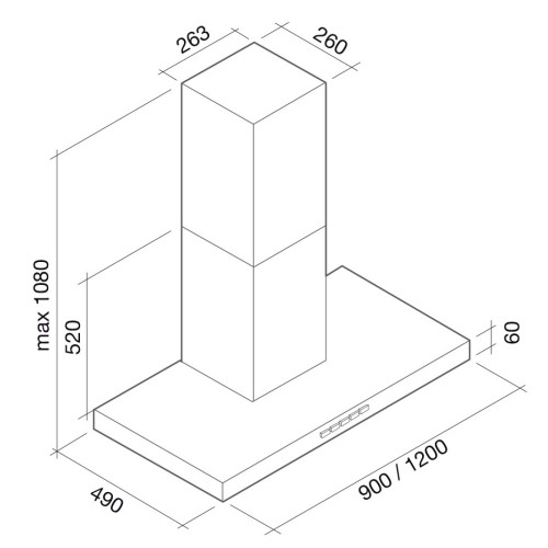 Вытяжка Falmec Plane top 120 ix (800) ECP