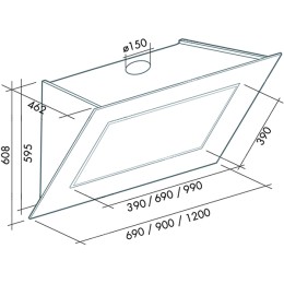 Вытяжка Falmec Quasar 120 Vetro (800) STEC gray