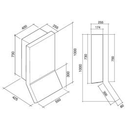 Вытяжка Falmec Rialto 55 h 1000 ix (800) ECP