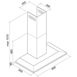 Вытяжка Falmec Stealth 90 ix (800) ECP
