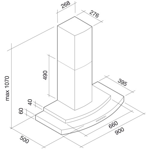 Вытяжка Falmec Step 90 ix (600)