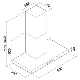 Вытяжка Falmec STREAM STEEL 90