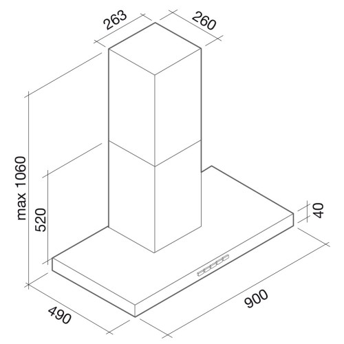 Вытяжка Falmec STREAM STEEL 90