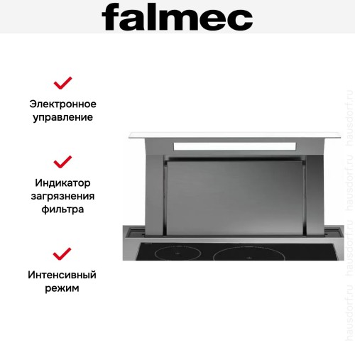 Встраиваемая вытяжка Falmec Down Draft 120 vetro ECP white