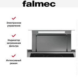 Встраиваемая вытяжка Falmec Down Draft 90 vetro ECP white