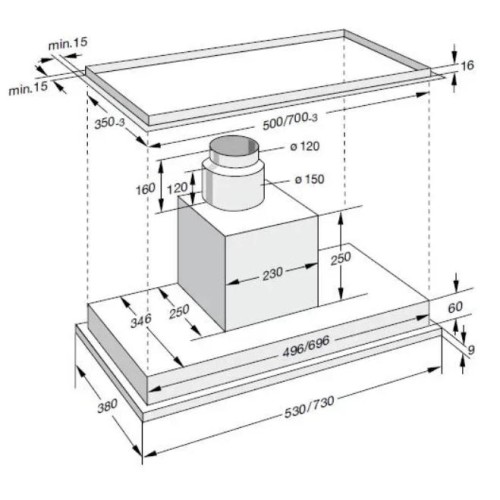 Встраиваемая вытяжка Gaggenau AH 273-150