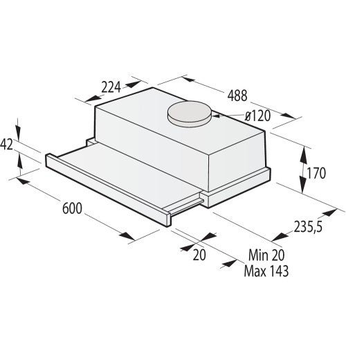 Встраиваемая вытяжка Gorenje TH606E4X