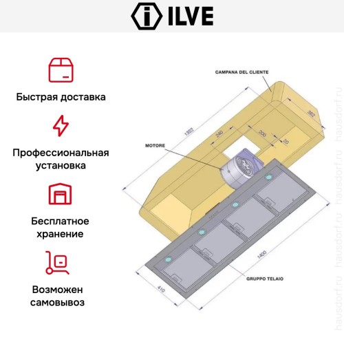 Встраиваемый модуль Ilve IAG-150 купить в Москве и Санкт-Петербурге