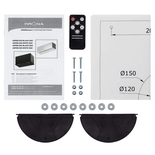 Встраиваемая вытяжка KRONA ASPEN 900 BLACK SGC
