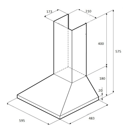 Вытяжка KRONA JANNA T 600 inox PB