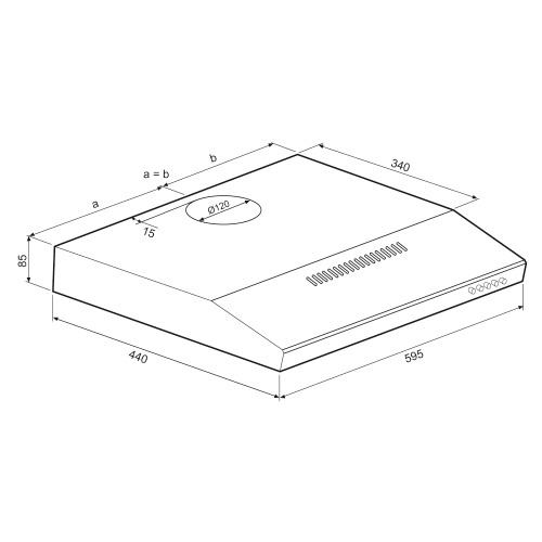 Встраиваемая вытяжка KRONA JILLIAN 600 inox PB